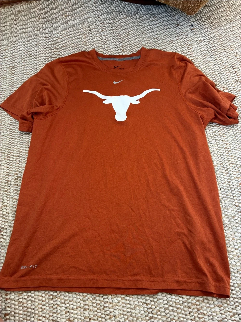 Nike Men’s Texas Orange Dri-FIT Short Sleeve Tee with White Longhorn